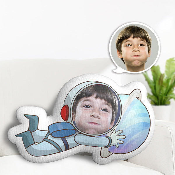 Custom Face Pillow Minime Astronaut Doll Personalized Photo Gifts for Kids - Myphotomugs