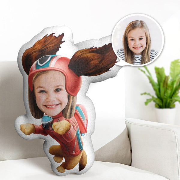 Custom Face Pillow Minime Paw Dog Doll Personalized Photo Gifts for Kids - Myphotomugs