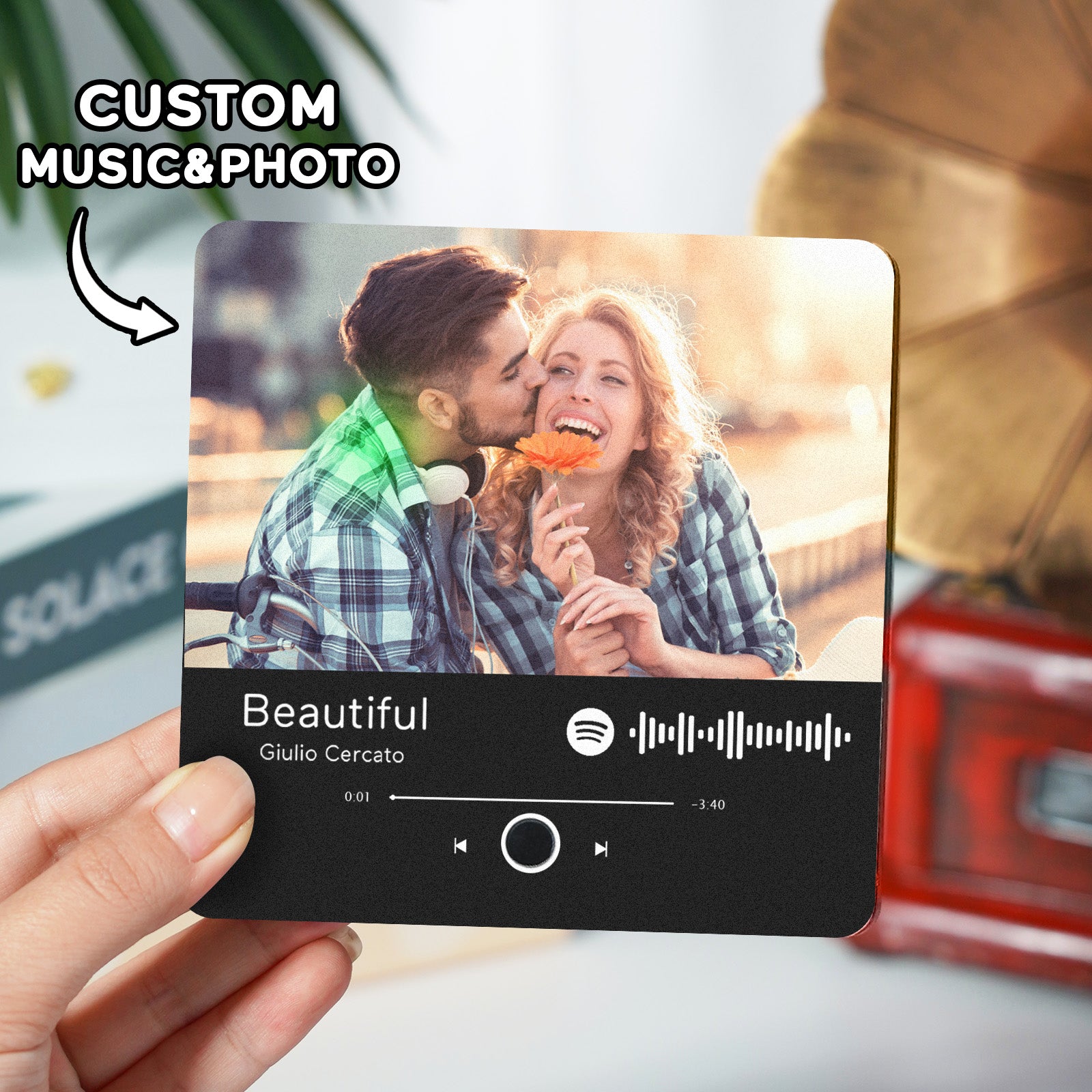 Customized Printed Music Fridge Sticker Calendar Photo Gifts Music Wall Photo Sticker Music Movement That Can Be Played Without Cell Phone Best Gift - Myphotomugs