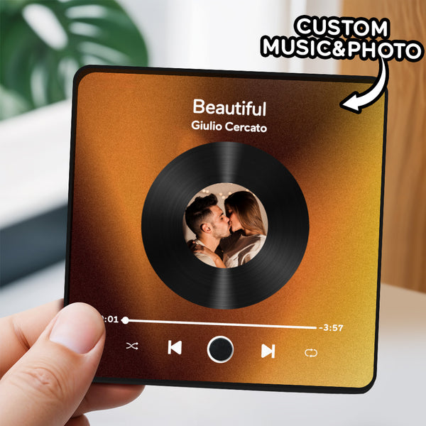 Personalized Photo Album Fridge Magnet Music Wall Photo Sticker Music Movement That Can Be Played Without Cell Phone Music Fridge Magnet Pro Can Play Songs - Myphotomugs