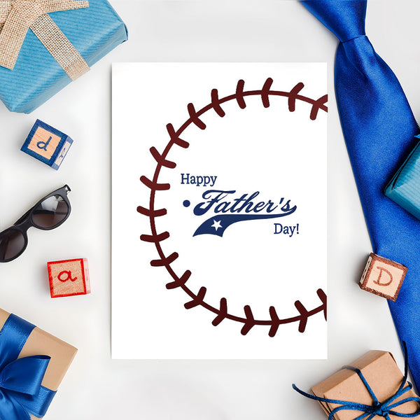 Father's Day Card Baseball Card Dad Card for Dad Sports Fan Card - Myphotomugs