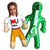 "I lOVE U" Custom Face & Text Air Minime Doll Personalized Blow Up Doll Inflatable Minime Balloon for Couple - Myphotomugs