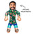 Personalized Blow Up Dolls Hawaiian Shirt Red Flowers Funny Inflatable Man Printed Face for Party Favors - Myphotomugs