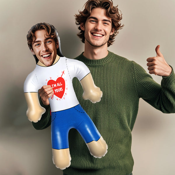 Personalized Couple Blow Up Doll Custom Your Face & Text Air Minime Doll - Myphotomugs