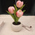 Tulip Flower Lamp Cute Flowers Night Light Home Decor Gifts for Mom - Myphotomugs