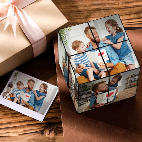 Father's Day Gifts Custom DIY Folding Picture Cube Best Gift For Family Best