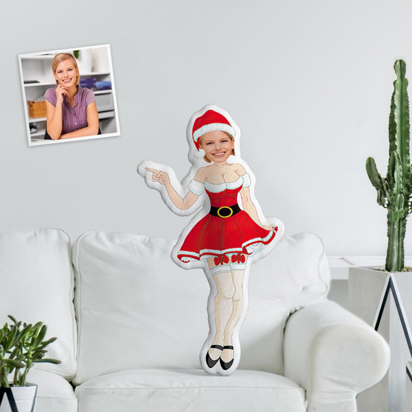 Christmas Gifts Custom Pillow My Face Body Pillow MiniMe Personalized Photo Pillow Christmas Gift For Her Personalized Santa Photo Pillow