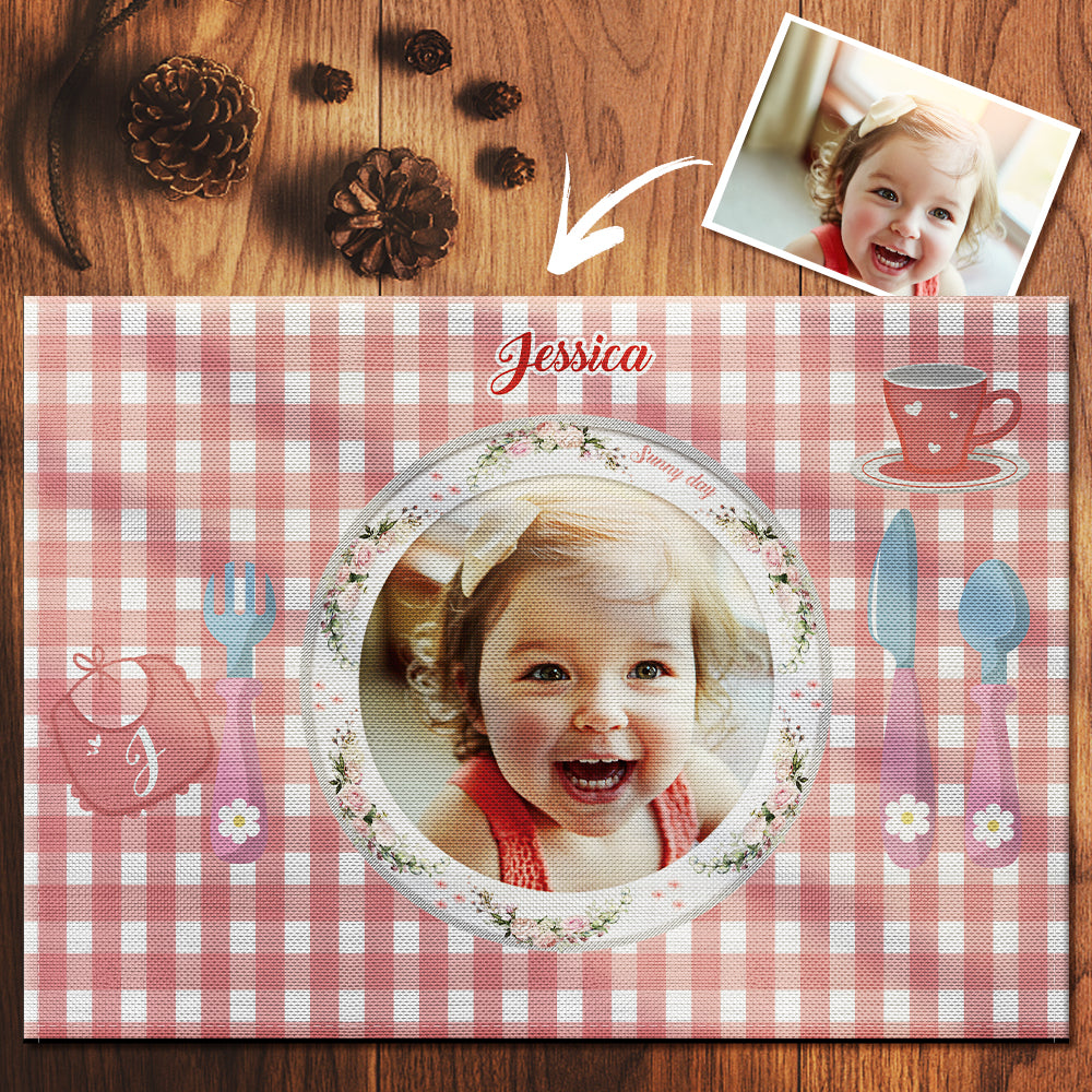 Personalized Placemats  Custom Photo Placemats Modern Dining Table Placemats Placemats Featuring Name