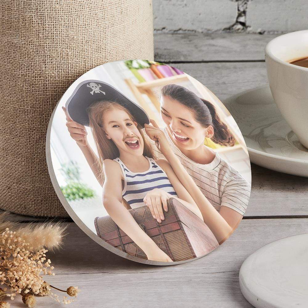 Custom Photo Coaster Round Coaster Gift for Mother