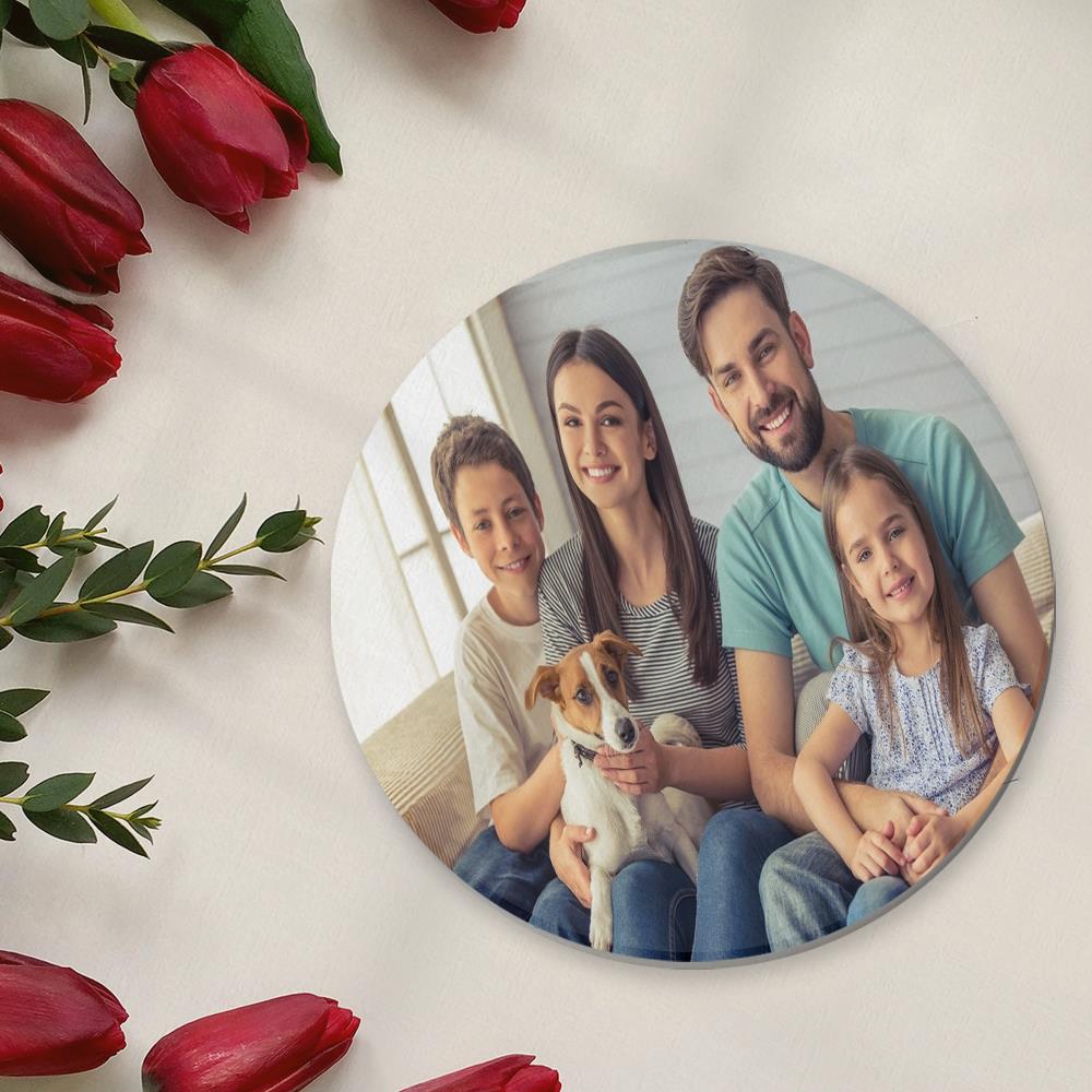 Custom Coaster Round Photo Coaster for Family