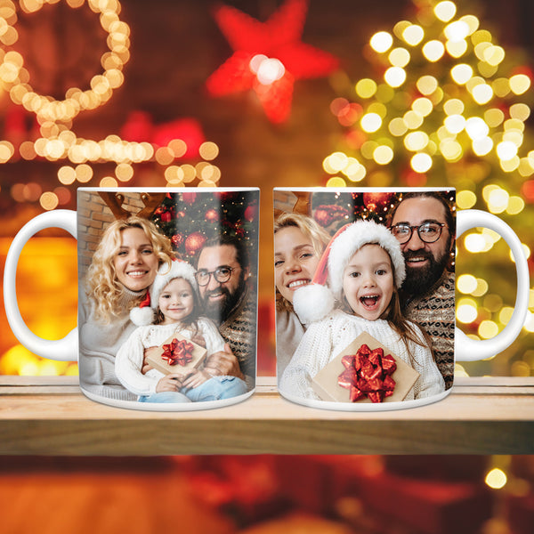 Valentine's Gifts  For Family Personalized Photo Collage Mug with 2 Photos