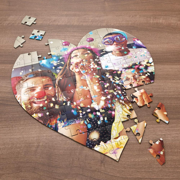 Valentine's Day Gifts Birthday Photo Puzzle Personalized Photo Heart Shaped Puzzle Birthday Gift