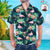 Shirt with Face Custom Face Funky Hawaiian Shirt Leaves & Flamingo Button Down Shirts