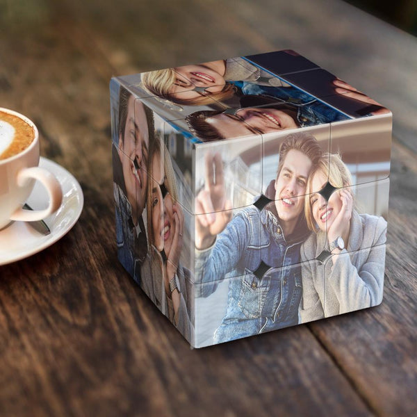 Custom Multiphoto Cube Custom Photo Rubic's Cube Personalized Six Pictures 3x3 Cube Gifts For Lover